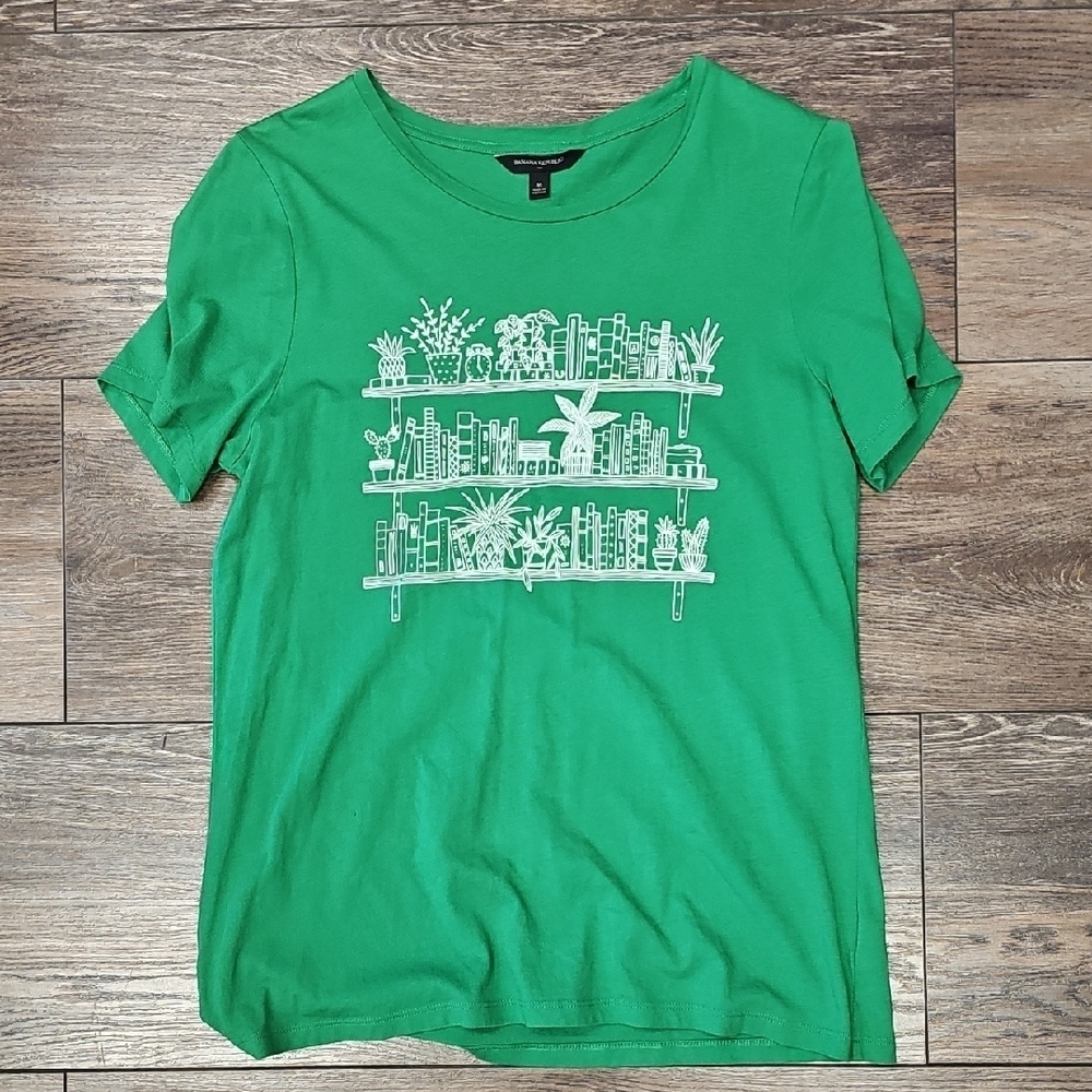 Banana, Republic, Emerald, Tee, Soft, Book, Nerd, Pant, Summer, Cozy, Relax,